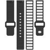18mm I-Shaped Dual Color Silicone Watch Band - Red Black - 8