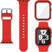 Apple Watch 40mm/41mm Red Silicone Band & PC Case with Pin Buckle - 1