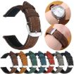 14mm Retro Crazy Horse Leather Watch Band - Dark Brown - 8