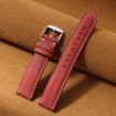 Suunto 9/9 Baro/D5/Core/7 24mm Red Leather Watch Band Retro Style - 2