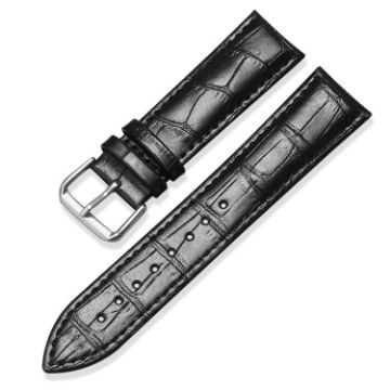 Suunto 9/9 Baro/D5/Core/7 Bamboo Texture Leather Watch Band 24mm Black - 1