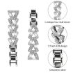 20mm Silver Diamond Metal Watch Band for Xiaomi Mibro Air/Lite - 3