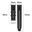 22mm Grey xDfind Hybrid Nylon Braid Silicone Watch Band - 6