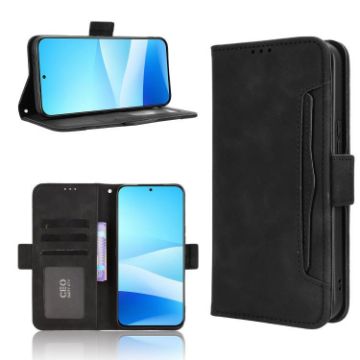 Meizu Note 16 Pro 5G Leather Case - Black Calf Texture with Card Slots - 1