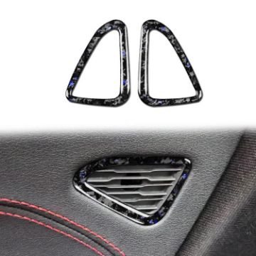 Gold Foil Carbon Fiber Car Door Stickers for Corvette C8 2020+, Blue - 1