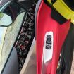 Gold Foil Carbon Fiber Car Door Stickers for Corvette C8 2020+ (2pcs, Red) - 3