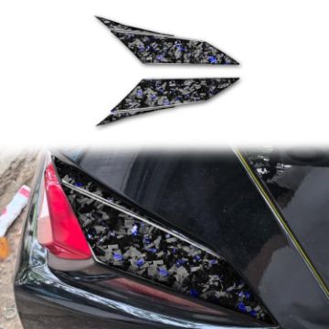 Chevrolet Corvette C8 2020+ Gold Foil Carbon Fiber Taillight Stickers - 1