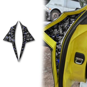 Gold Foil Carbon Fiber Door Stickers for Chevrolet Corvette C8 2020+ - 1
