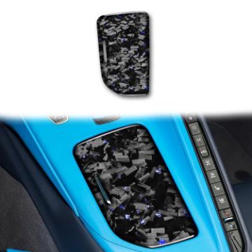 Gold Foil Carbon Fiber Cup Cover Sticker for Chevrolet Corvette C8 2020+ - 1