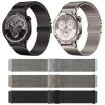 22mm Black Milanese Parachute Buckle Stainless Steel Mesh Watch Band - 3