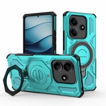 Redmi Note 14 5G Lake Blue MagSafe TPU+PC Phone Case J-20 Solid Color - 1